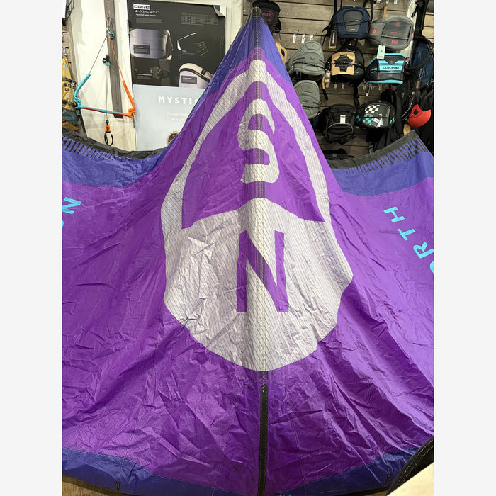 Used 2026 North Reach 12m kite in Deep Purple – canopy with North logo