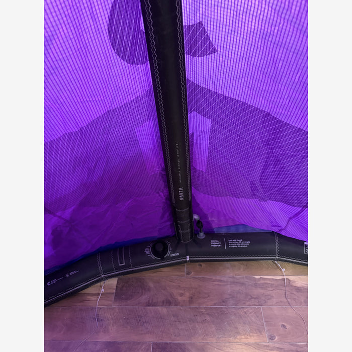 Used 2026 North Reach 12m kite in Deep Purple – full kite rear view