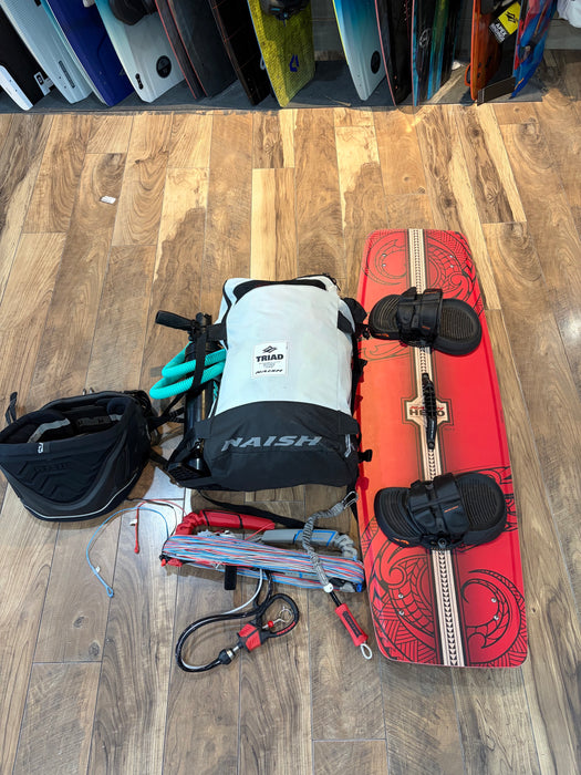 Naish Triad 9m Kite & Naish Hero 130 Kite board Complete Kiteboarding Package Used