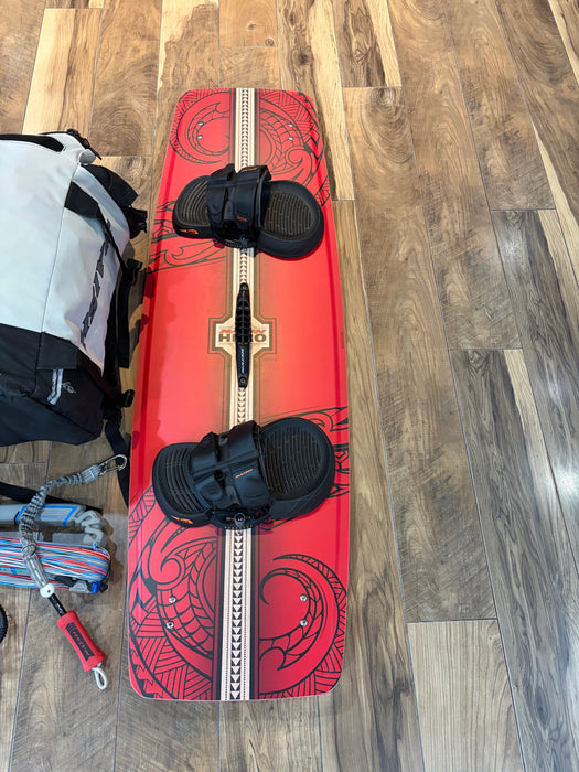 Naish Triad 9m Kite & Naish Hero 130 Kite board Complete Kiteboarding Package Used