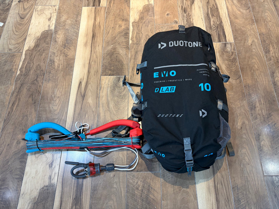 2025 Duotone Evo D/Lab L.E. 10m Kite Used + 2026 Duotone Trust+Free-ride loop Used Complete