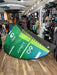 Used North Orbit 9m kite in Super Lime, bright lime inflatable canopy and visible kite frame.