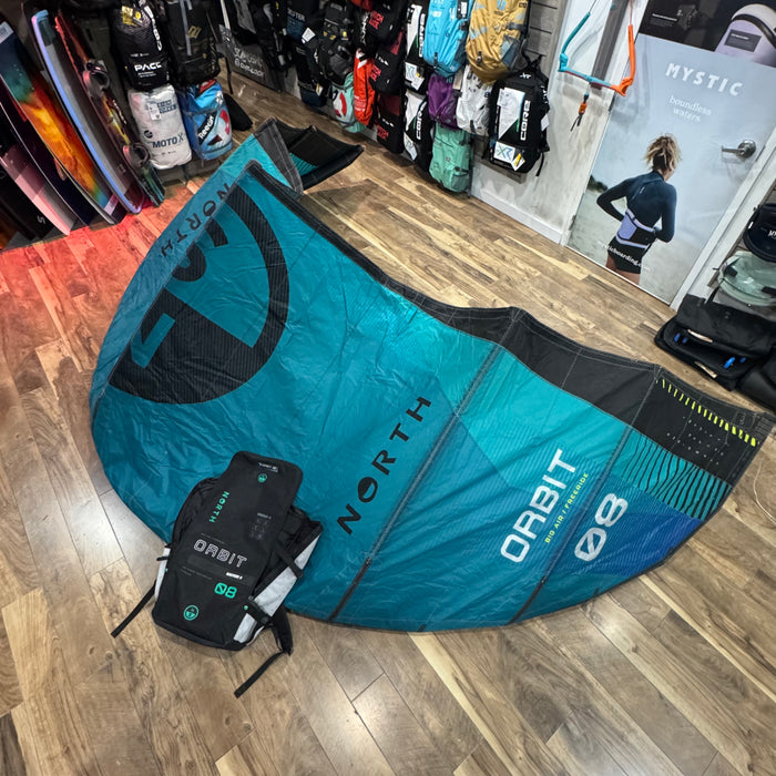 2026 North Orbit  8m Kite Used Turquoise