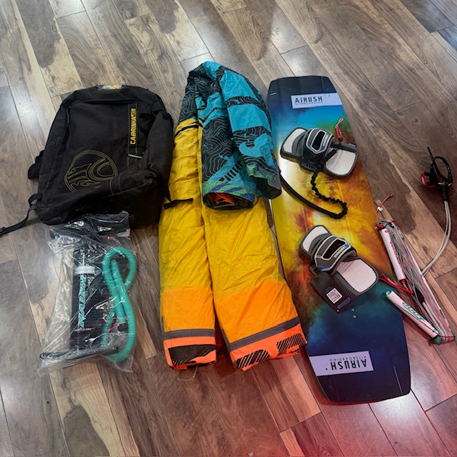 Cabrinha FX12m Used with new Airush Apex 142cm Complete Kiteboarding Package