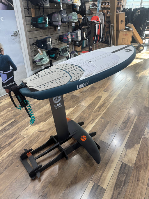 USED SURF FOIL 2022 Cabrinha Link Foil Board 44L (4'5" 20.5" x 3.9"),  Fusion 1200 H-Series Front Wing 1200,  Mast MKII 75cm,  H-Series Rear Stabilizer 180, CABRINHA,USED GEAR - FOIL SET