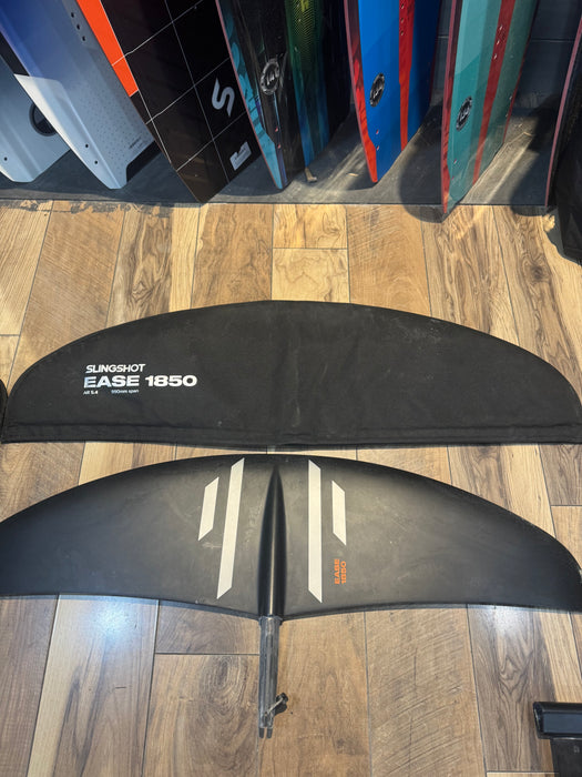 Slingshot One-Lock Ease 1850 front wing used foil set shown from above