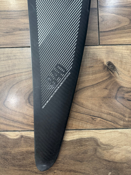Used Naish Jet HA 840 foil set, semi-complete gear shown from the side