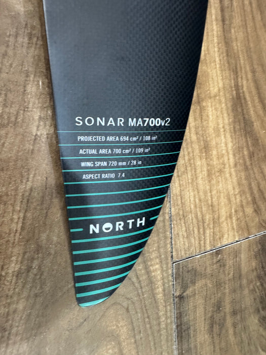 Used Force Kiteboarding North Sonar foil scoop foil board with full carbon kite foil package