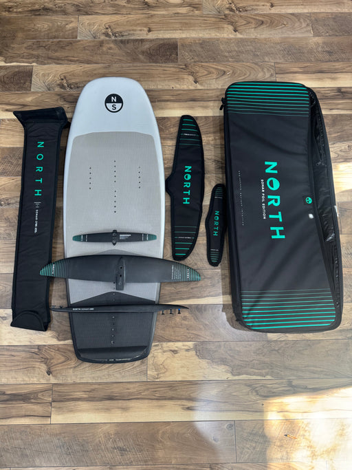 Used Force Kiteboarding North Sonar full carbon foil board and scoop kite foil package