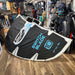 2026 Cabrinha Switchblade 10m used kite in black and blue, shown inflated outdoors