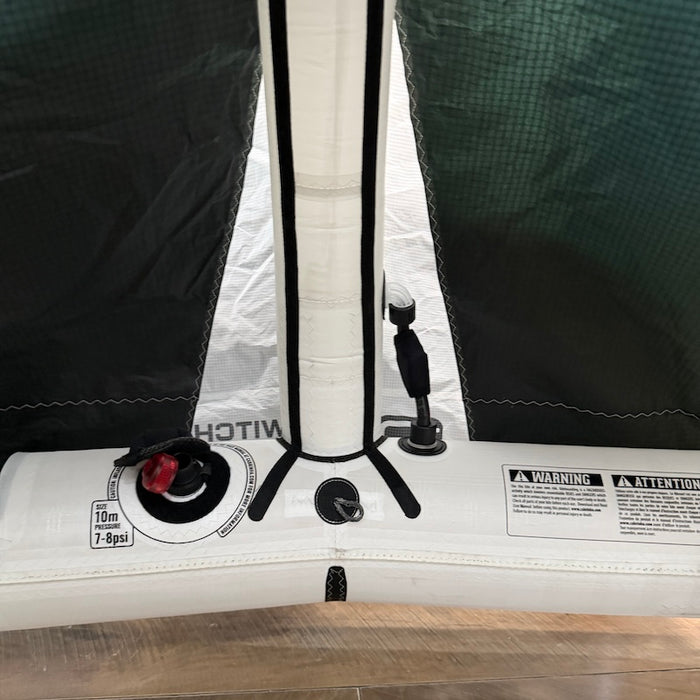 2026 Cabrinha Switchblade 10m used kite in view, showing canopy and branded details