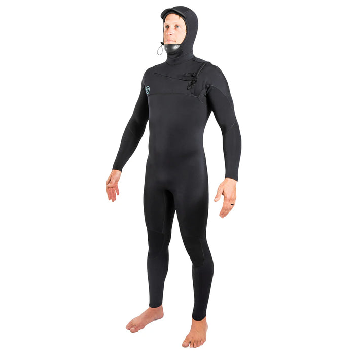 Ride Engine Men's Onsen 4/3 Front Zip Hooded Full Wetsuit