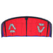 Duotone 2027 Evo SLS kiteboarding kite with bright yellow and black design, shown from the bottom angle.