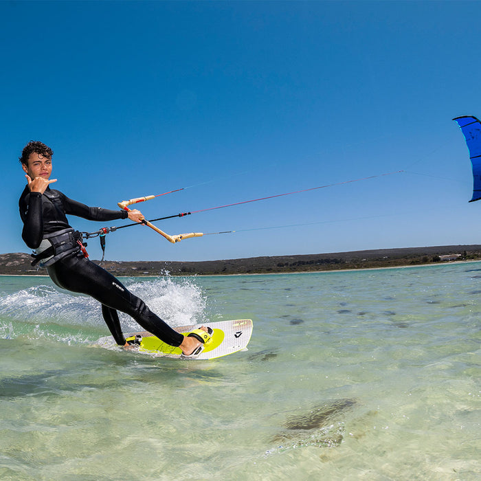 Duotone 2026 Gonzales TT twin-tip kiteboard with sleek design, perfect for advanced kiteboarding in various water conditions.