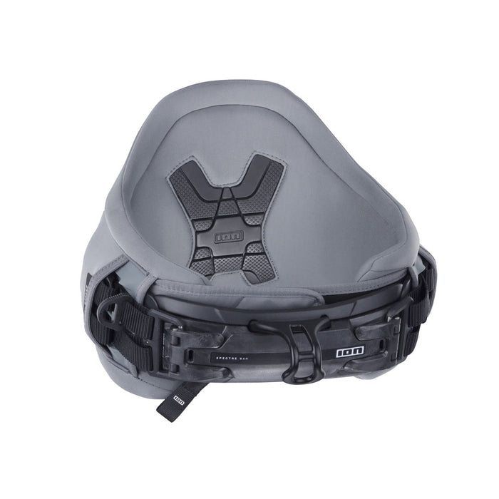 ION Rival Kite Waist Harness for kiteboarding, black and gray with adjustable straps and padded interior for comfort.
