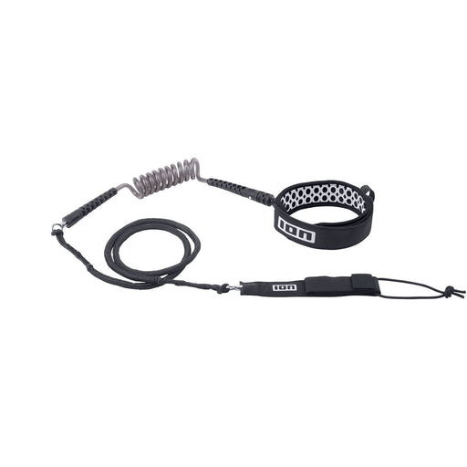 ION Core Wing Board Hybrid Leash for wing surfing, featuring a knee strap design and durable nylon construction.