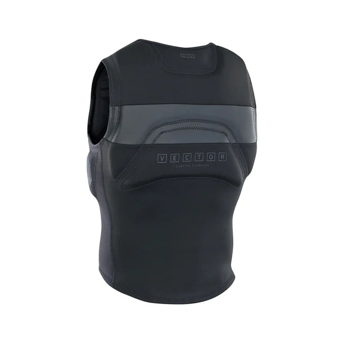 Ion Vector Amp vest for kiteboarding, front zipper design, lightweight buoyancy vest for water sports, branded by Ion.