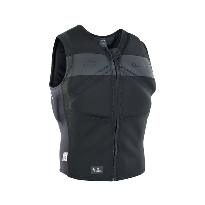 ION Vector Amp vest front zip kiteboarding vest with adjustable straps and padded interior for safety and comfort during water sports.