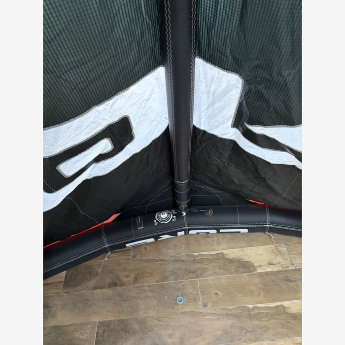 Used Core Pace 13.5m kite in Black/Black – canopy underside and strut